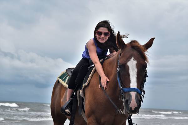 Horseback riding on the beach