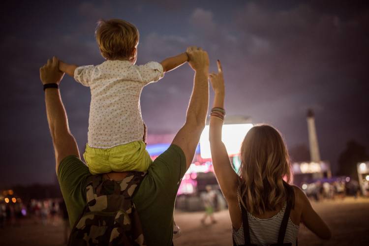 Family Enjoying Concert