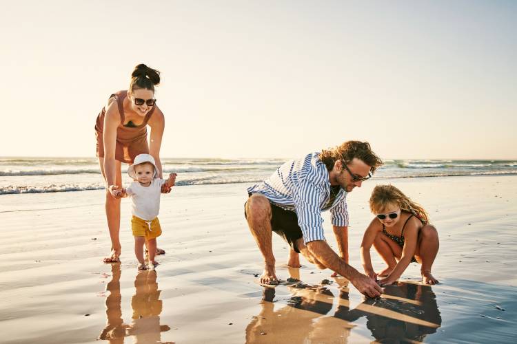 Young Family on Myrtle Beach